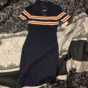 Bodycon mini zip dress